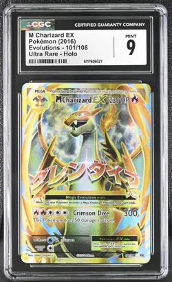 CGC 9 M Charizard EX 101/108 Ultra Rare Holo Evolutions Pokemon - Image 1