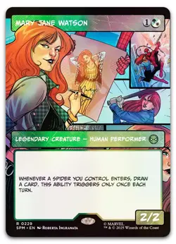 Mary Jane Watson (Borderless) #229 (Foil) (NM) Spider-Man SPM Magic MTG - Image 1