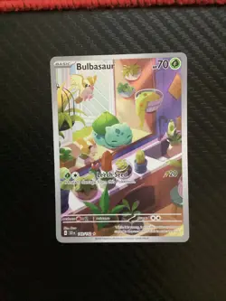 Pokemon Stellar Crown Bulbasaur 143/142 Illustration Rare IR NM Near Mint - Image 1