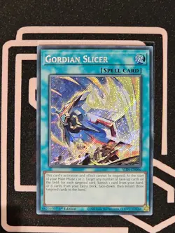 Gordian Slicer ALIN-EN066 Secret Rare 1st Edition YuGiOh - Image 1
