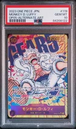 One Piece Card Japanese - Monkey D. Luffy #OP05-119 (V.2) - PSA 10 - Image 1
