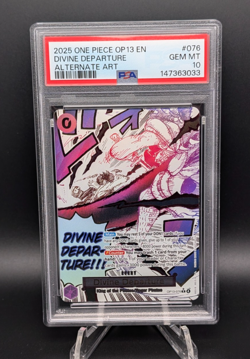 One Piece OP13-076 Divine Departure Rare Alt Art Manga English - Image 1