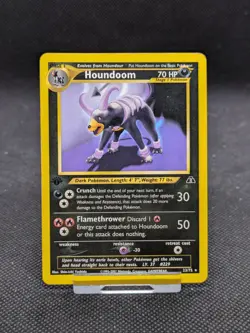 Pokemon Card Houndoom 23/75 1st Edition Neo Discovery Non Holo WOTC LP EXCELLENT - Image 1