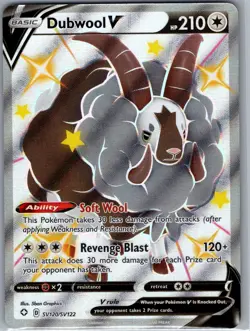 Dubwool V SV120/SV122 Shining Fates: Shiny Vault - Pokemon Card - NM - Image 1