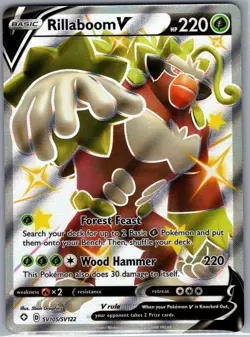 Rillaboom V SV105/SV122 Shining Fates: Shiny Vault - Pokemon Card - NM - Image 1