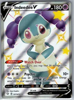 Indeedee V SV114/SV122 Shining Fates: Shiny Vault - Pokemon Card - NM - Image 1