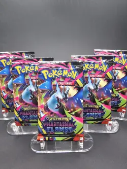 Pokemon TCG Mega Evolution Phantasmal Flames Booster Pack Lot - 5 Sealed Packs ! - Image 1