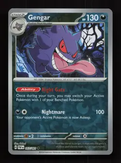 Gengar 057/091 Uncommon Paldean Fates Pokemon Reverse Holo Near Mint - Image 1