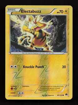 Electabuzz 42/122 Common BREAKpoint Pokemon Reverse Holo Near Mint - Image 1
