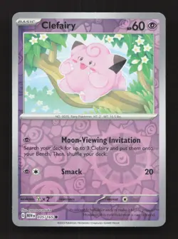 Clefairy 035/165 Common 151 Pokemon Reverse Holo Near Mint - Image 1