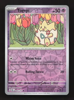 Togepi 083/197 Common Obsidian Flames Pokemon Reverse Holo Near Mint - Image 1