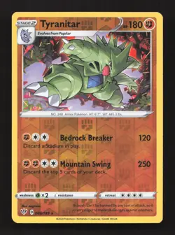 Tyranitar 088/189 Holo Rare Darkness Ablaze Pokemon Reverse Holo Near Mint - Image 1