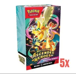 5 Booster Bundle CASE Ascended Heroes Pokemon Mega Evolution (PRESALE) - Image 2