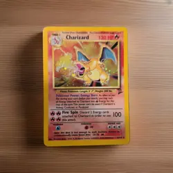 Pokemon Charizard Base Set Holo Rare 004/102 120 HP English Card - Image 1