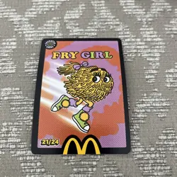 fry girl 21/24 Mcdonalds TCG Trading Cards 2026 UnRedeemed Card with FREE FRIES - Image 1