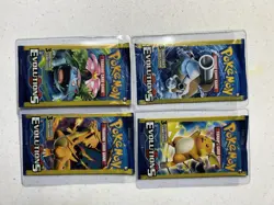 Pokemon XY EVOLUTIONS - (3-Card Mini) Booster Pack Complete Art Set (4) - SEALED - Image 2