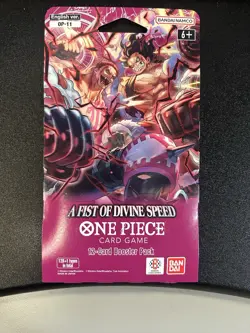 One Piece Card Game OP-11 A Fist of Divine Speed Sleeved Booster Pack Sealed - Image 1