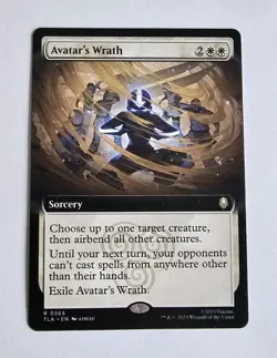 Avatar's Wrath | Extended Art | ATLA | Rare MTG Card | TLA #0365 - Image 1