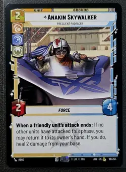 Star Wars Unlimited Anakin Skywalker LAW 88/264 RARE Card - Lawless Time - Image 1