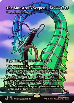 Koma, Cosmos Serpent Foil Borderles Avatar: The Last Airbender NM MTG - Image 1