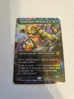 Michelangelo, Weirdness to 11 Borderless FOIL MTG TMT Nm/M - Image 1