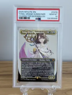 ~ PSA 10 ~ Yuna Grand Summoner #208 MTG Final Fantasy FIC Borderless Mythic Rare - Image 1