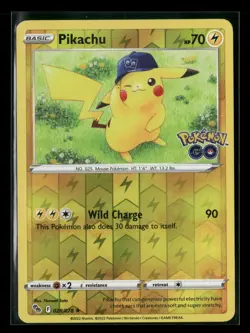 Pikachu 028/078 Holo Rare Pokemon GO Pokemon Reverse Holo Near Mint - Image 1