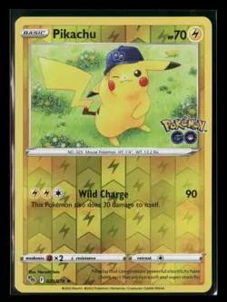 Pikachu 028/078 Holo Rare Pokemon GO Pokemon Reverse Holo Near Mint - Image 1