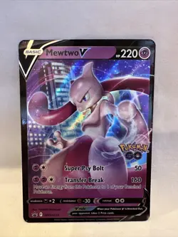 Pokemon TCG Mewtwo V SWSH Black Star Promos SWSH223 Holo Promo - Image 1