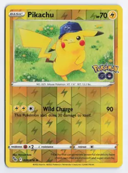 Pikachu (28) 028/078 Pokemon GO Holo Rare Reverse Holo NM - Image 1
