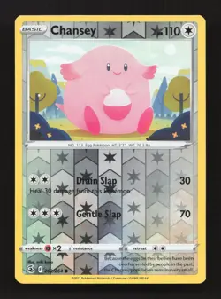 Chansey 202/264 Common Fusion Strike Pokemon Reverse Holo Near Mint - Image 1
