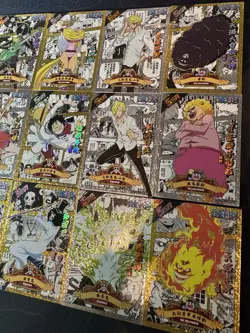 One Piece Set of 18 Ultra Rare Premium Collectible Anime Gold Silver Cards - Image 5