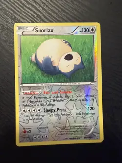 Snorlax 80/106 2014 XY Flashfire Set Pokemon Card TCG Reverse Holo Rare - Image 1