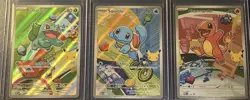 Pokemon TCG First Partner Gen 1 Illustration promo cards. All 3 starters. - Image 1