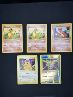 WoTC Shadowless Base Set & XY Evolutions 5 Card Lot! Conditions Lp-Hp - Image 1