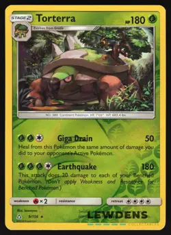 Torterra - 9/156 - Reverse Holo Holo Rare - Ultra Prism - Pokemon Card - Image 1