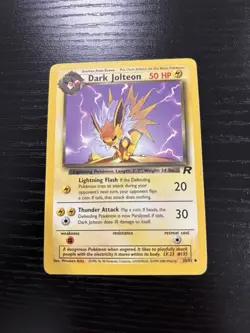 Pokemon Team Rocket Dark Jolteon Rare Regular 50 HP Card 38/82 English MP - Image 1