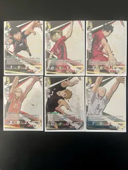 Haikyuu Vobaca Anime TCG Character Rare Card Lot (6) HV-P01 / HV-P02 Collection - Image 1