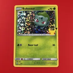 2021 | Pokemon TCG (BULBASAUR 1/25 | NM) McDonald’s PROMO Holo Card CCG English - Image 1
