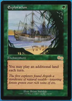 Exploration Urza's Saga NM Green Rare MAGIC GATHERING CARD (ID# 512506) ABUGames - Image 1