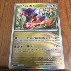 Koraidon 119/162 Temporal Forces Pokemon TCG Card Holo Rare - Image 1