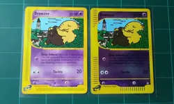 Pokemon Cards Aquapolis 74a Drowzee & 74b Drowzee Reverse Holo 2003 WotC NM - Image 1