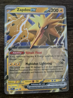 Pokemon TCG- Zapdos ex SVP 049 Black Star Promo NM+ - Image 1