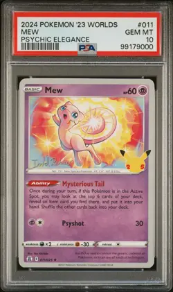 PSA 10 - MEW Non-Holo '23 Worlds Deck - 2024 Pokemon Psychic Elegance #011 - Image 1