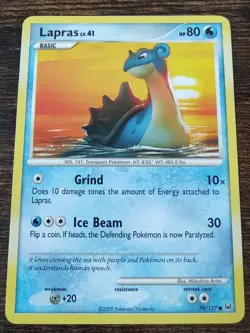 Lapras 79/127 Platinum Pokemon Non Holo Rare MINT - Image 1