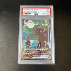 2021 Pokemon Sword & Shield Evolving Skies Umbreon VMAX Fa-Secret PSA 9 #215 MT - Image 1