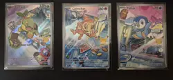Pokemon First Partners Series 1 Gen 4 Sinnoh Starters Cards x 3 - NM-M - Image 1