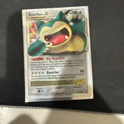 Snorlax Lv.X Pokemon Card Rising Rivals 111/111 Ultra Rare Holo Foil SWIRL [NM] - Image 3