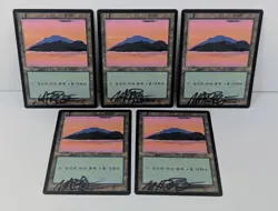 Island (C) X5 - MTG 5 Card Lot - 4th Edition Korean FBB - Signed By Mark Poole! - Image 2