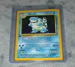 1999 Pokemon Base Set 1st Edition German Card Blastoise (Turtok) 2/102 Holo - Image 1